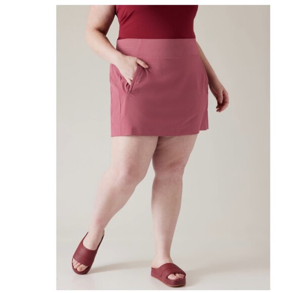 Athleta | Brooklyn Mid Rise 16" Skort In Berry Rose - Picture 2 of 12